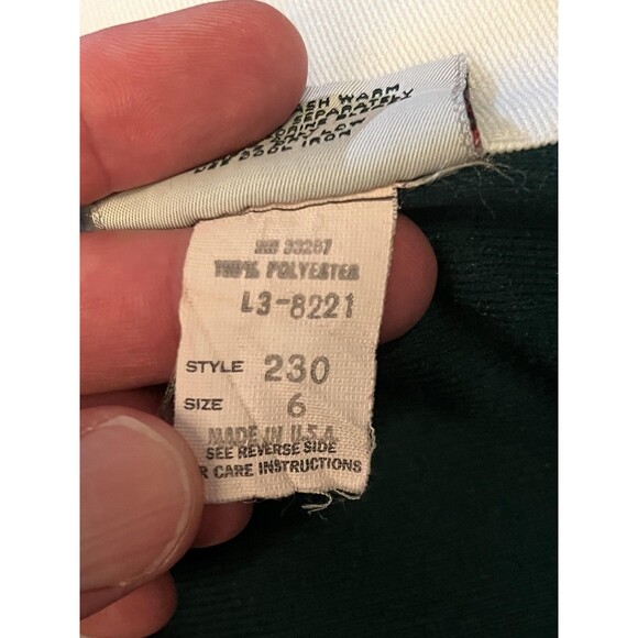 Crest Careers Dress Womens 6 Navy White Zip Front Short Sleeve Uniform Made USA - Picture 11 of 11